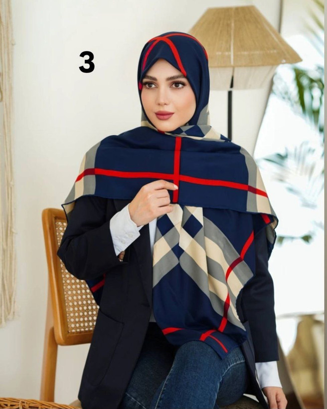 روسری ابریشم قواره 140 طرح باربری
