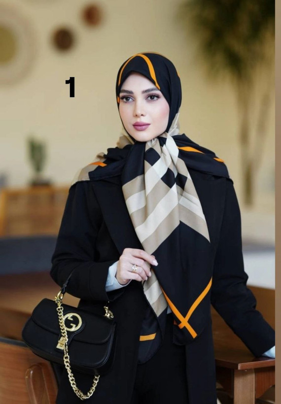 روسری ابریشم قواره 140 طرح باربری