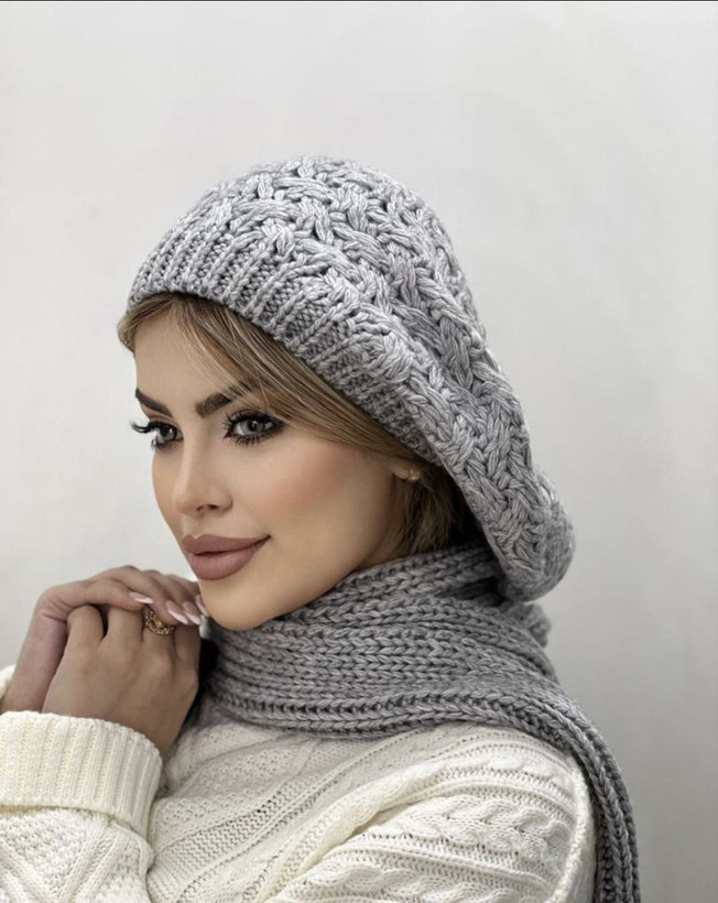 کلاه وشال شیطونی بافت