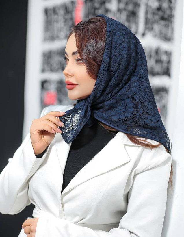 مینی اسکارف گیپورحاشیه گان دوزی