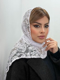 اسکارف توری سفید