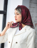 مینی اسکارف نخی طرح دیورجنگل سبز
