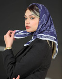 مینی اسکارف نخی طرح دیورجنگل اب تیره