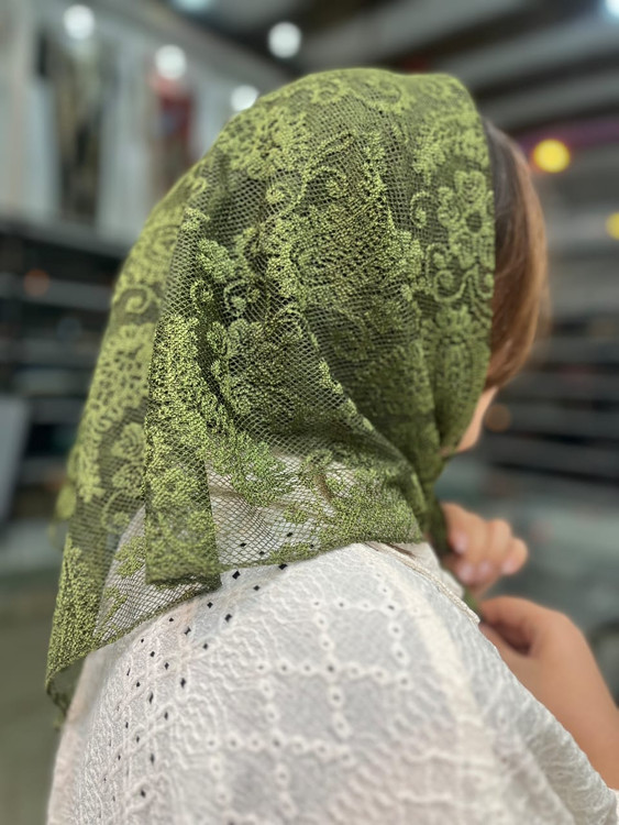 مینی اسکارف توری زیتونی