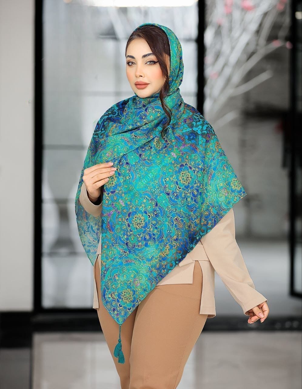 روسری نخی قواره 120