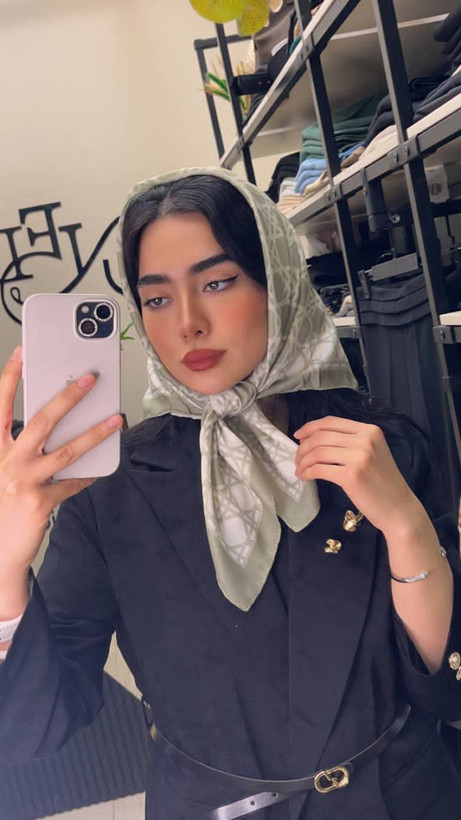 مینی اسکارف نخی سبز ماچا
