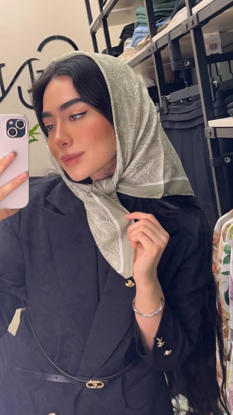 مینی اسکارف نخی سبز ماچا